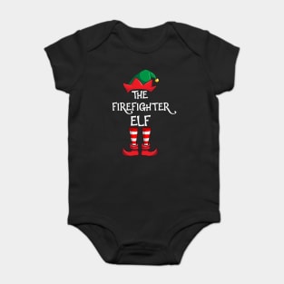 Firefighter Elf Matching Family Christmas Fireman Baby Bodysuit